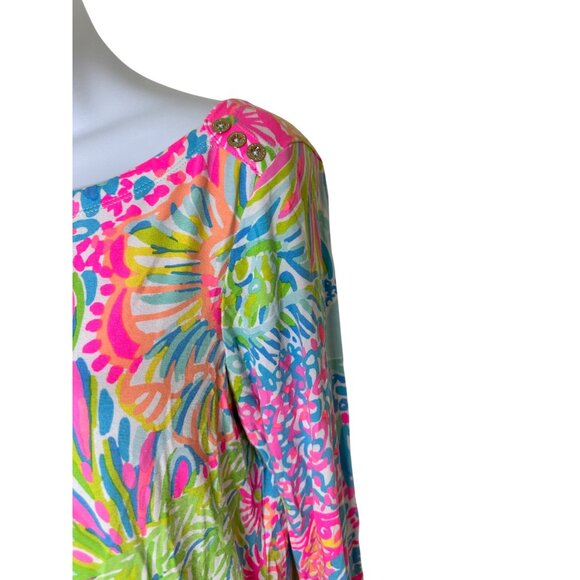 Lilly Pulitzer Womens Sophie Dress Large Rayon/Spandex 3/4 Sleeve Travel Dress - Picture 4 of 6